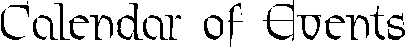 calendar of events